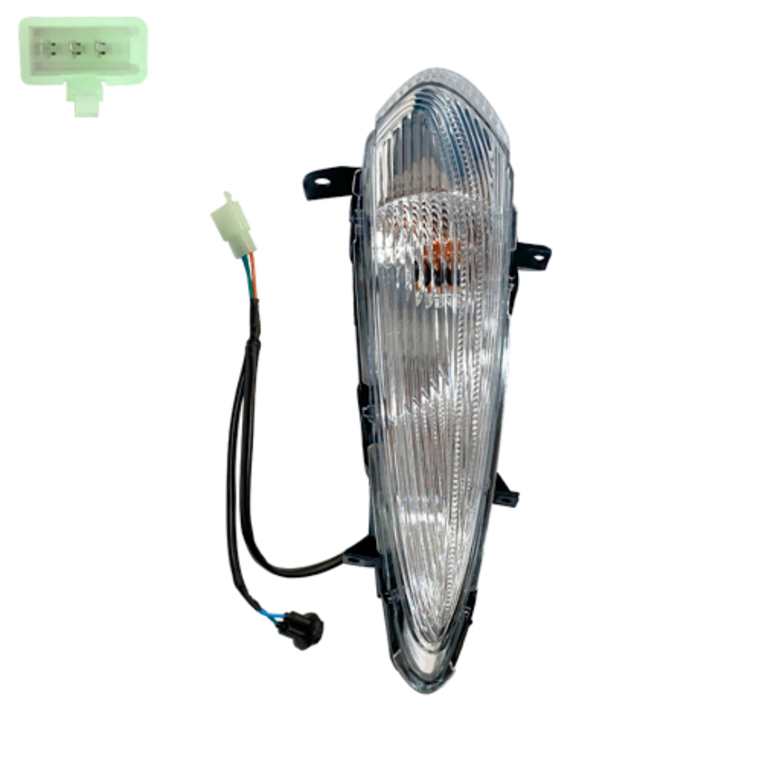 6fc67c0580bad6bb632b71f73ee68368.png Pisca Completo Dianteiro Esquerdo Lente Cristal BIZ110/125 - Imagem 2