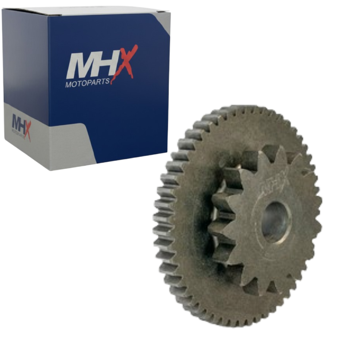 a8518fd10bfa1959e98de8ecbe6b515e.png Engrenagem Redução da Partida 15/53 Dentes FAN TITAN NXR CRF - Imagem 1