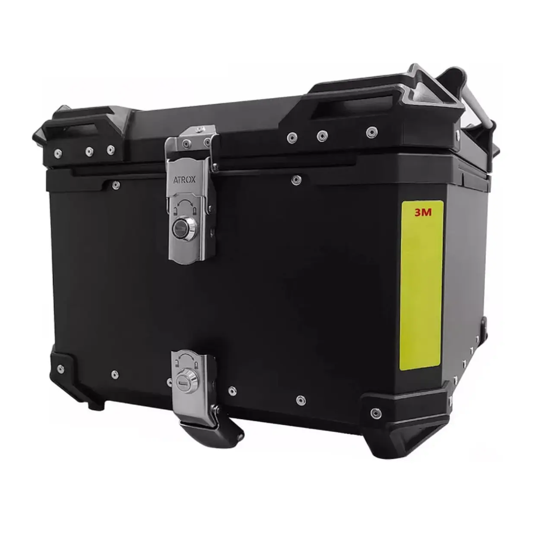 13d9d1bd356c60c87d88edda5c537d52.png Bauleto Alumínio 45L Universal Moto Com Base Forrado Preto - Imagem 5