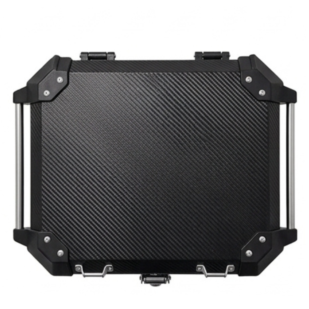 66024dcb830233f5a3d434bbe6a55bb3.png Bauleto Alumínio 45L Universal Moto Com Base Forrado Preto - Imagem 2