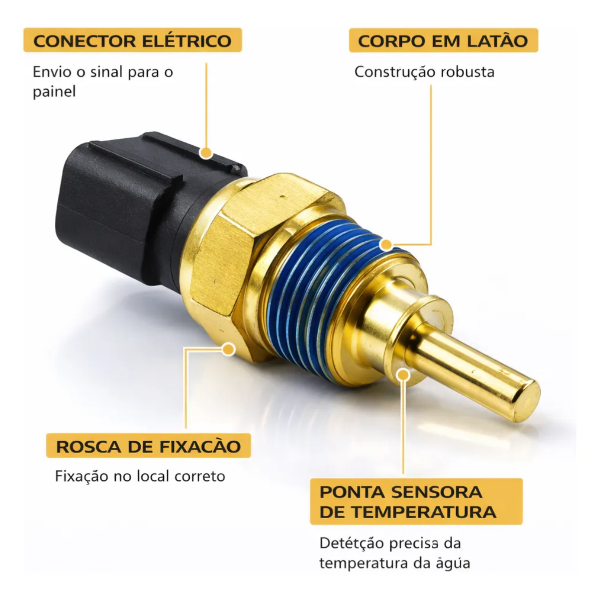 f08b634c772b1f850409f7b983f8d201.png Sensor Temperatura Agua I30 ELANTRA CERATO PICANTO SPORTAGE - Imagem 9