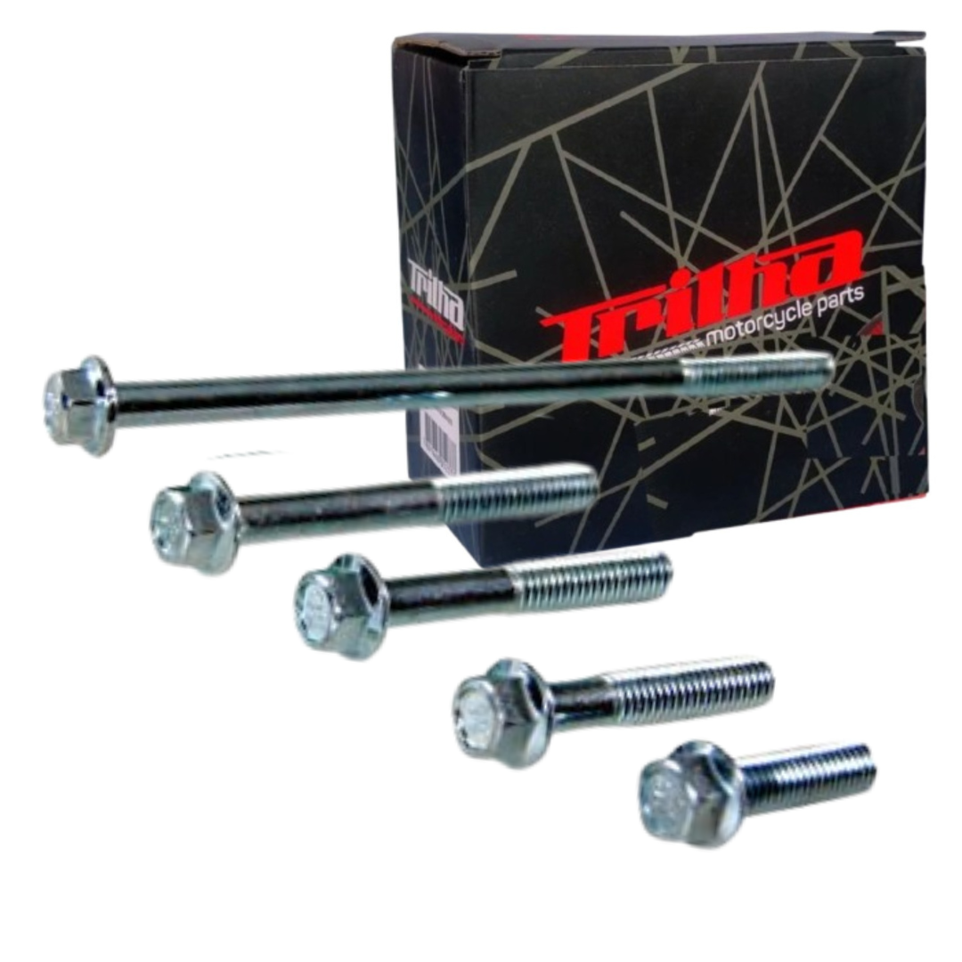 b42826b379c6bbdc283913969ba723d8.png Kit 28 Parafusos Flange Do Motor - Titan/Fan/Xlr/Nxr 125 - Imagem 1