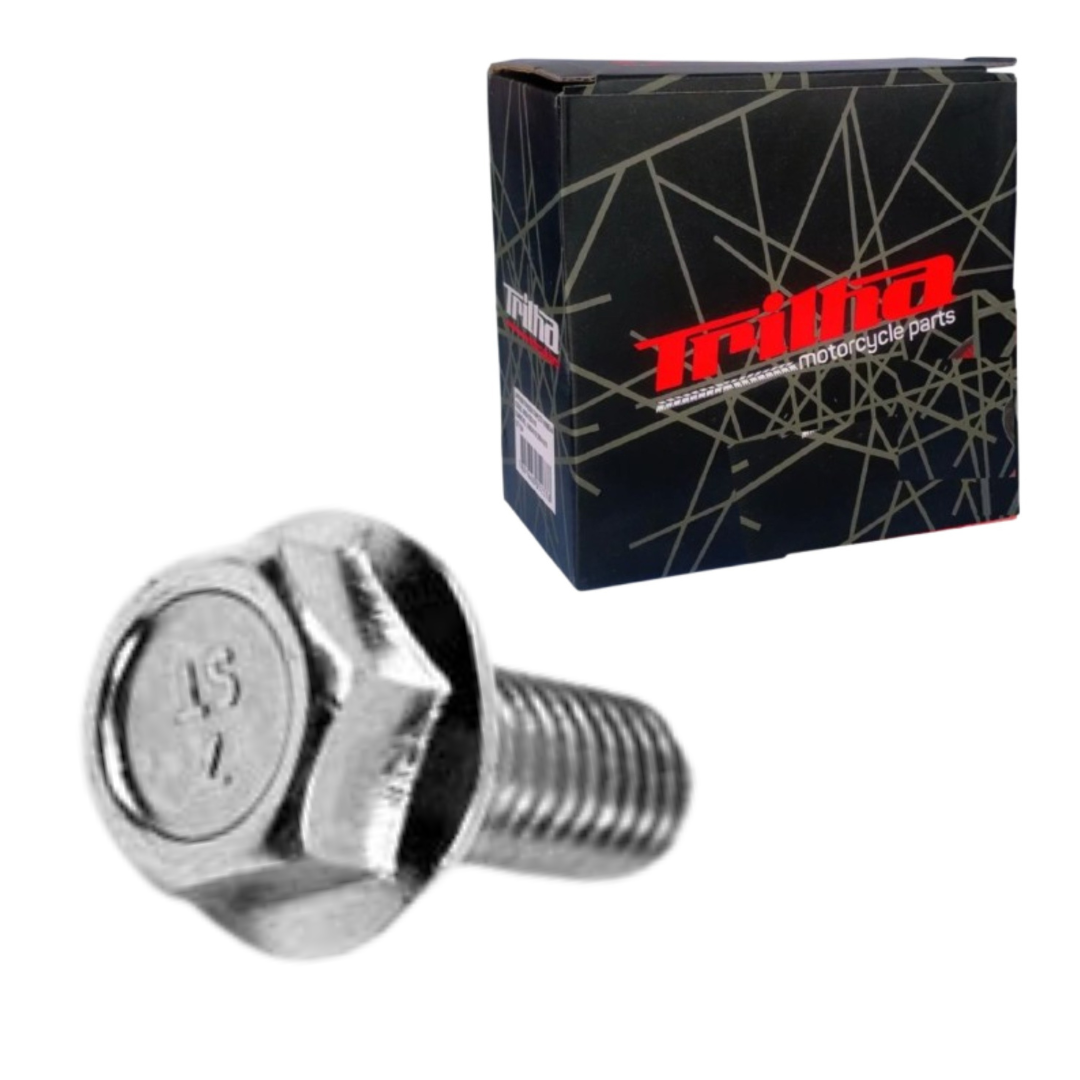 b4b33d1f08bd8446dd31d575f755d7cd.png Parafuso Flange 8X18 Fixação Suporte Pedaleira - Nxr/Xre/Xlr/Xr - Imagem 1